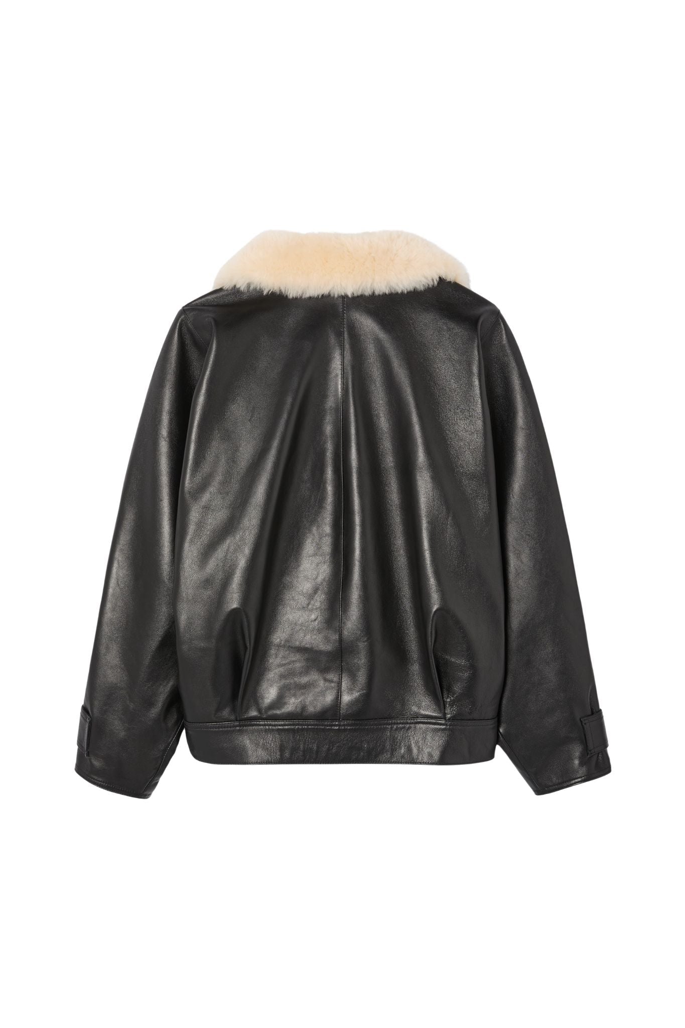 Liberowe Leather Jacket w/ Shearling Collar - Vermillion
