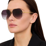 Linda Farrow Quynh Sunglasses - Vermillion