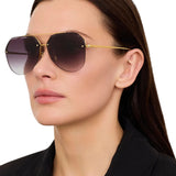 Linda Farrow Quynh Sunglasses - Vermillion