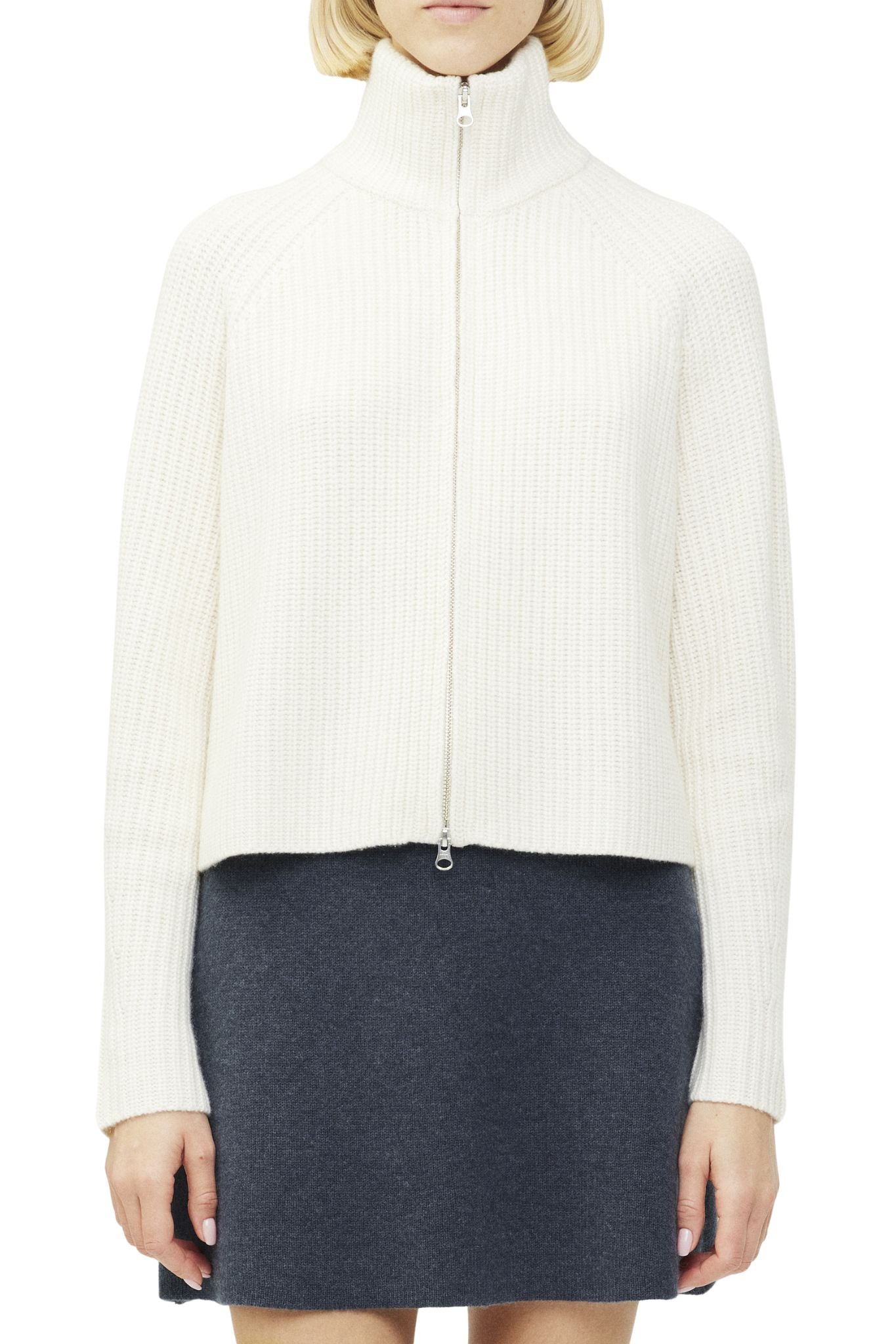 Lisa Yang Sadie Zip Cardigan - Vermillion