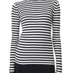 Lisa Yang Vivian Stripes Top - Vermillion