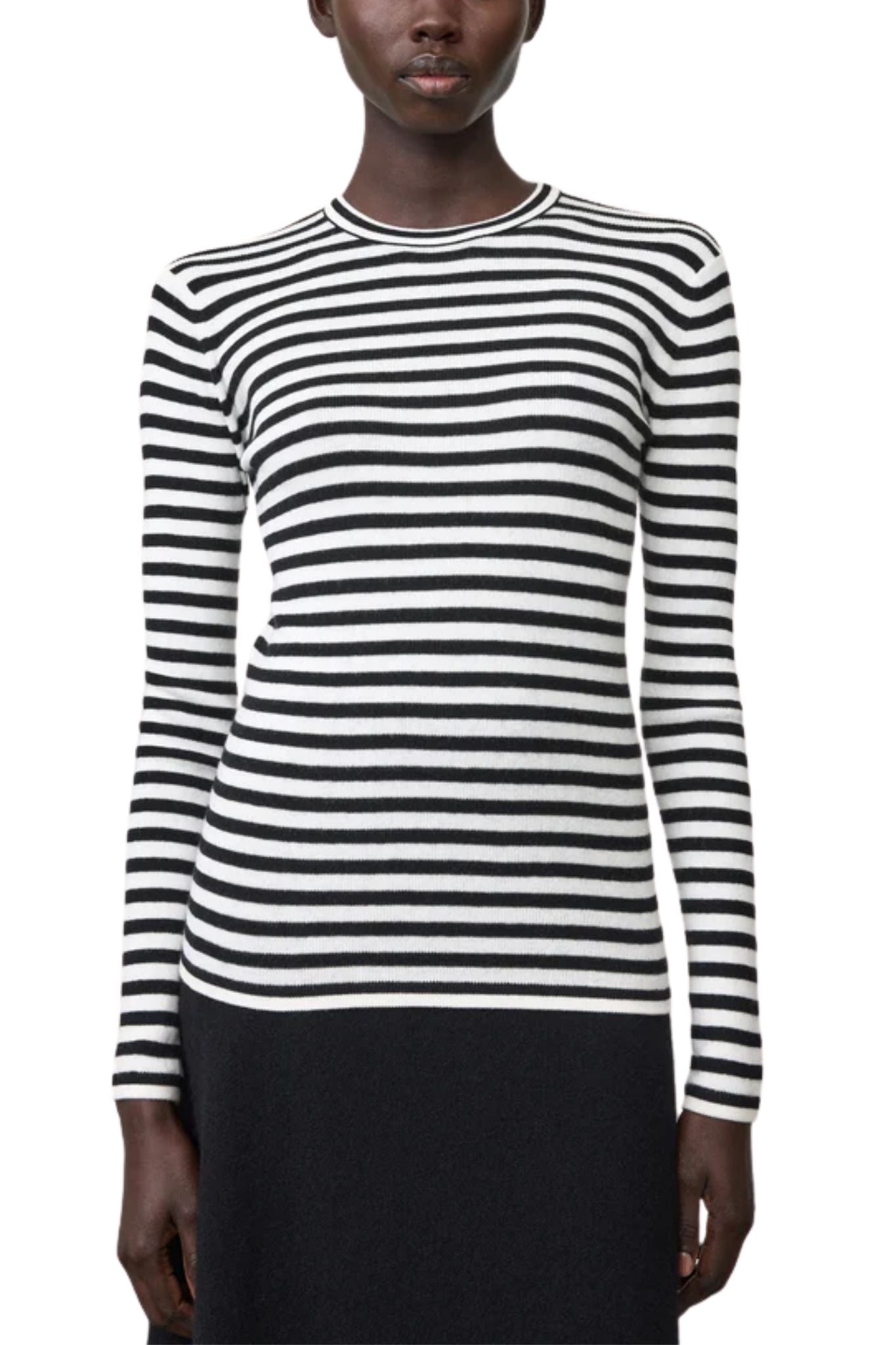 Lisa Yang Vivian Stripes Top - Vermillion