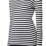 Lisa Yang Vivian Stripes Top - Vermillion