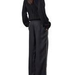 Lisa Yang Wide Leg Trousers With Piping Detail - Vermillion