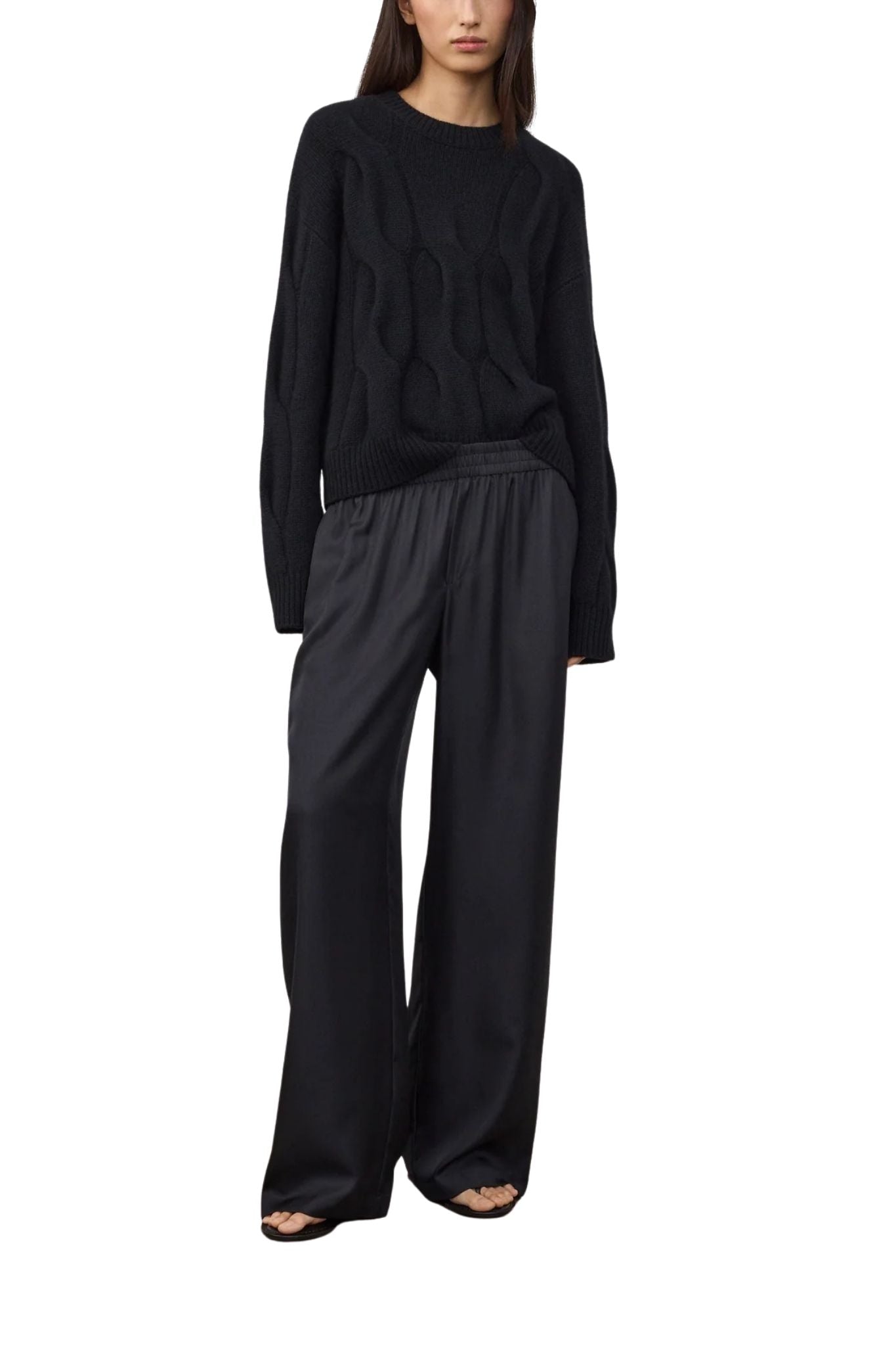 Lisa Yang Wide Leg Trousers With Piping Detail - Vermillion