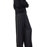 Lisa Yang Wide Leg Trousers With Piping Detail - Vermillion