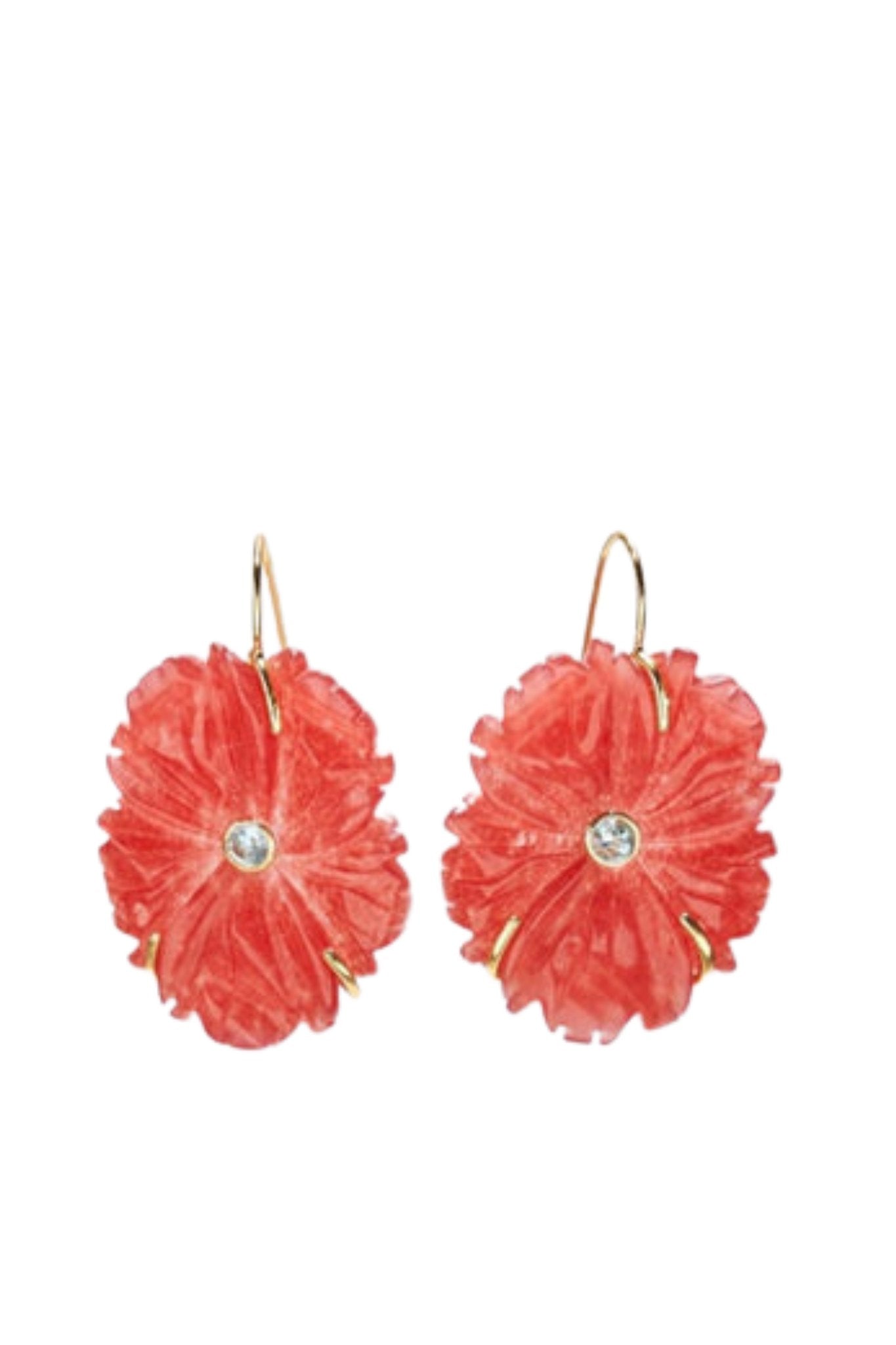 Lizzie Fortunato New Bloom Earrings in Poinsettia - Vermillion