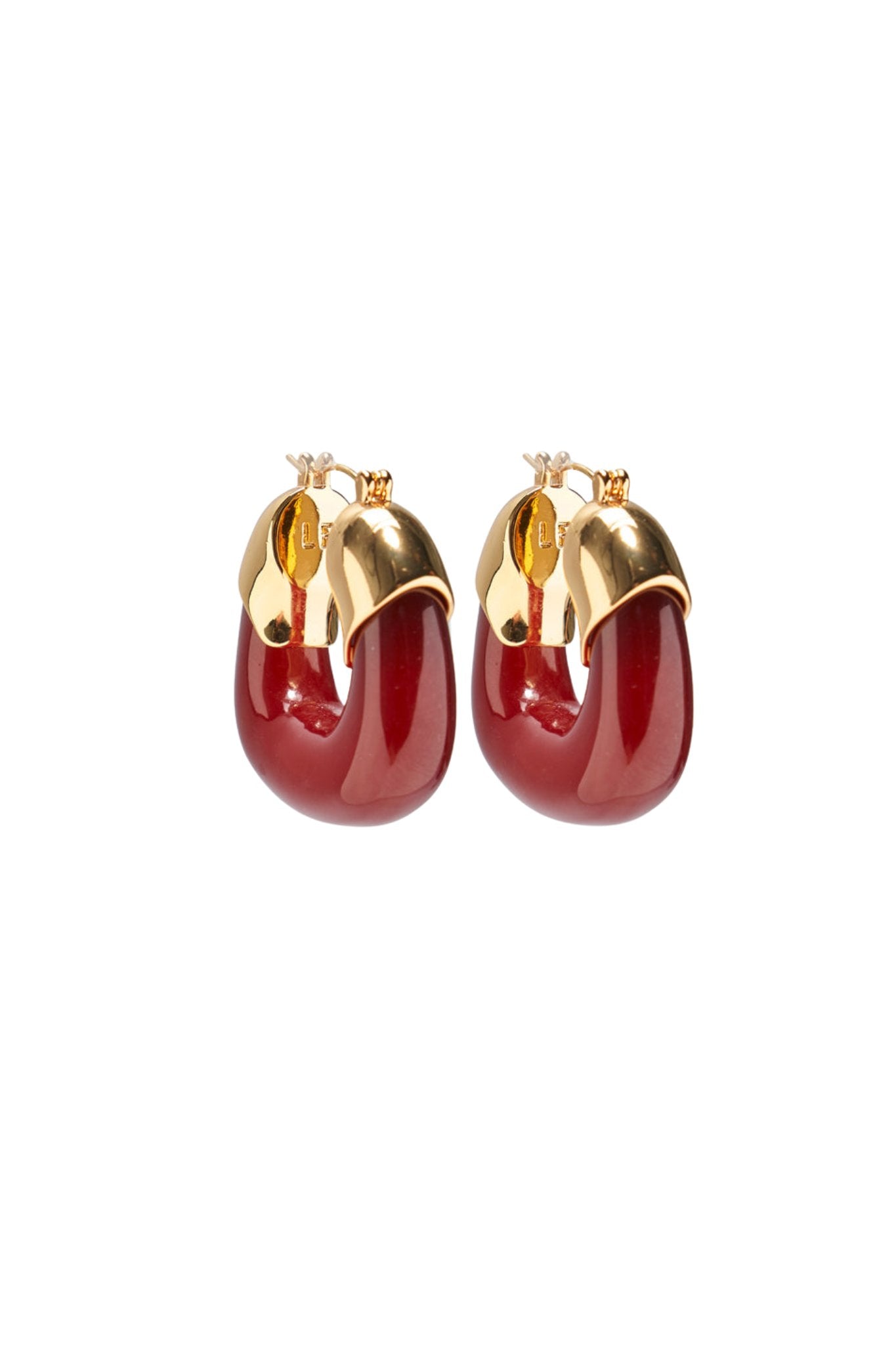 Lizzie Fortunato Organic Hoops in Currant - Vermillion