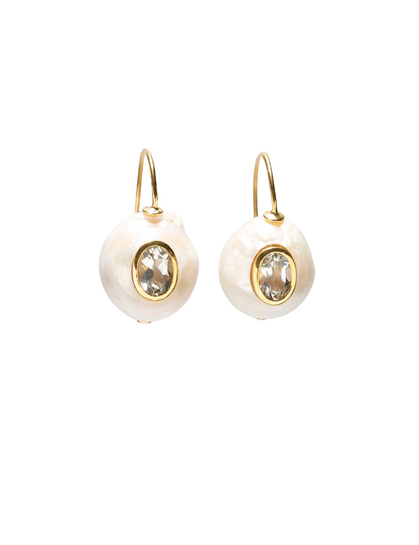 Lizzie Fortunato Pearl Pablo Earrings in Green Amethyst - Vermillion