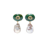 Lizzie Fortunato Plaza Pearl Earrings in Jade - Vermillion