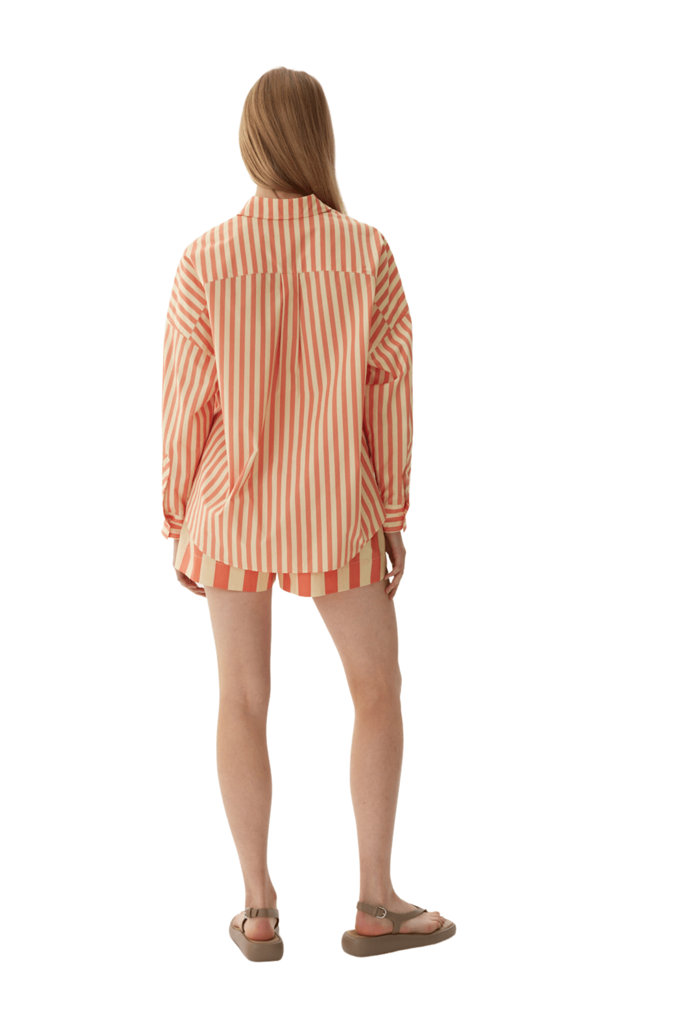 LMND Chiara Long Sleeve Shirt - Vermillion