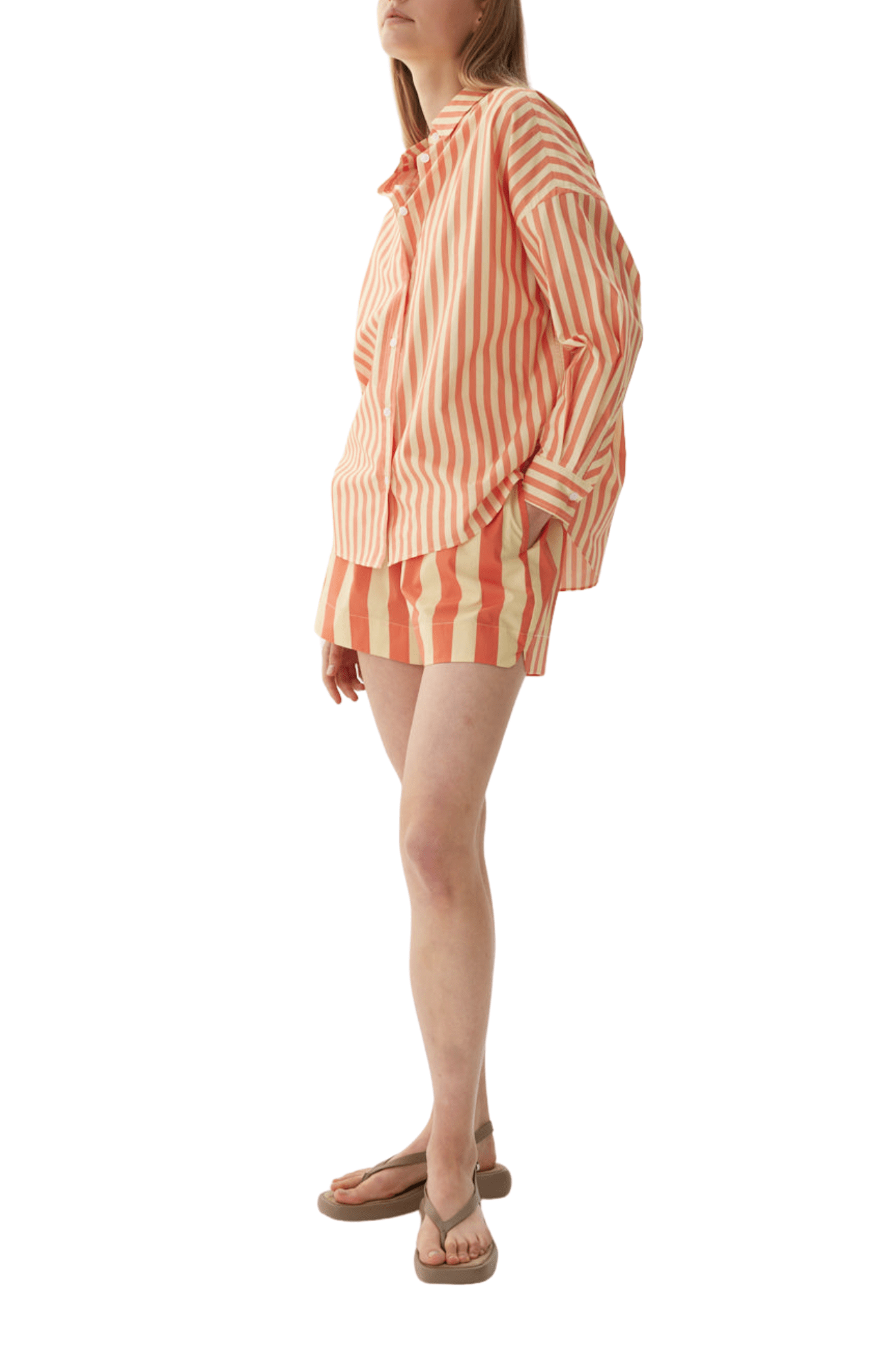 LMND Chiara Long Sleeve Shirt - Vermillion