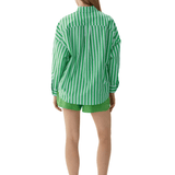 LMND Chiara Multi Stripe L/S Shirt - Vermillion