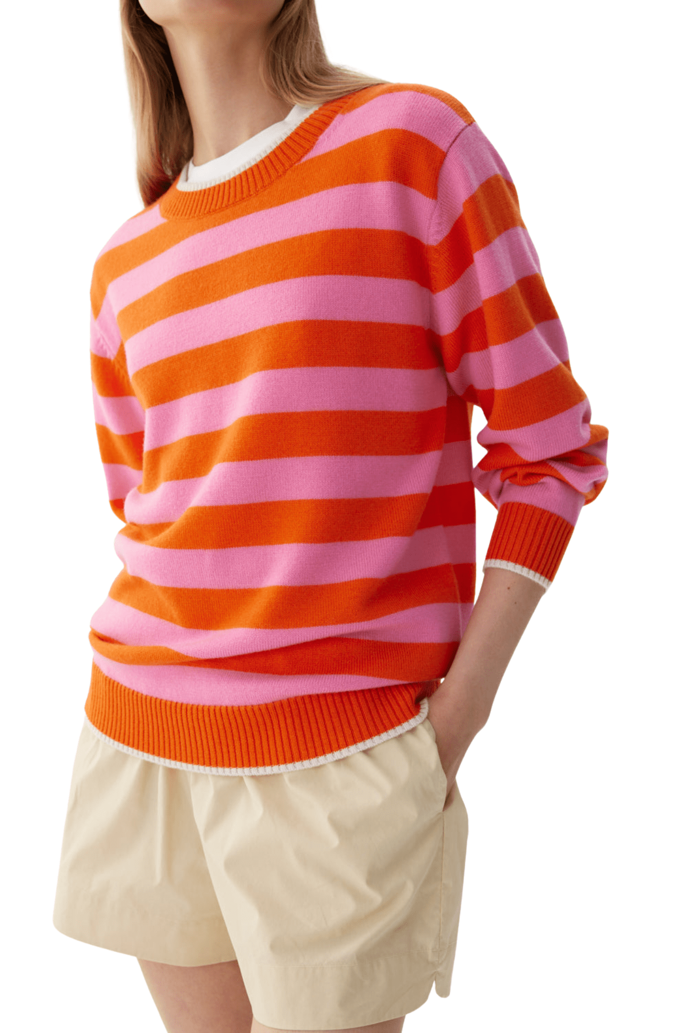 LMND Tippy Striped Shirt - Vermillion