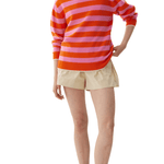 LMND Tippy Striped Shirt - Vermillion