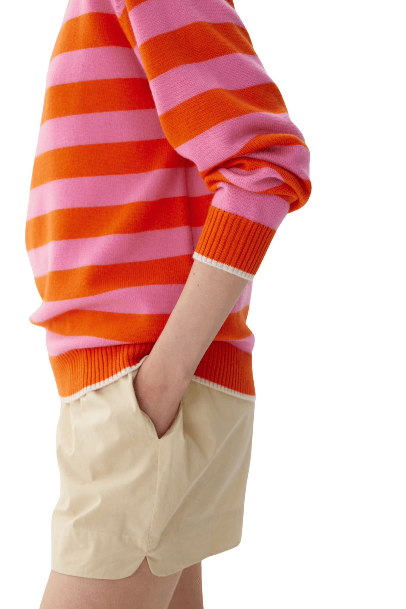 LMND Tippy Striped Shirt - Vermillion