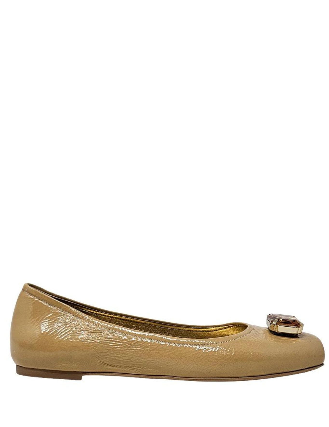 Madison Maison Marion Jeweled Ballet Flat - Vermillion