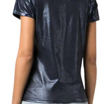 Madison Maison Metallic Coated Cotton T-Shirt - Vermillion