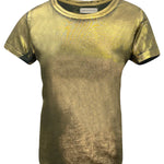 Madison Maison Metallic Coated Cotton T-Shirt - Vermillion