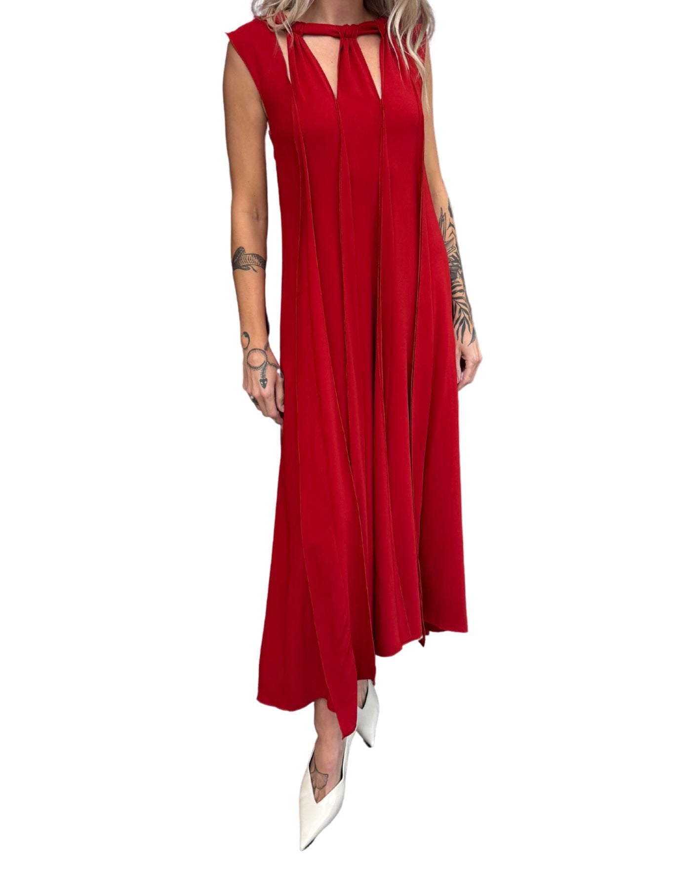 Mantu Dress - Vermillion