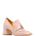 Mara Bini Heel Loafer with Lock - Vermillion