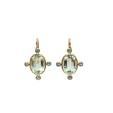 Marie Helene de Taillac 22k Yellow Gold Green Quartz & Apatite Constantinople Earrings - Vermillion