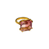 Marie Helene de Taillac 22K Yellow Gold Tourmaline Polychrome Joan Ring - Vermillion