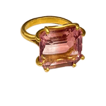 Marie Helene de Taillac 22K Yellow Gold Tourmaline Polychrome Joan Ring - Vermillion