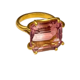 Marie Helene de Taillac 22K Yellow Gold Tourmaline Polychrome Joan Ring - Vermillion