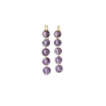 Marie Helene de Taillac Amethyst Rivieres 5 - Drop Earrings - Vermillion