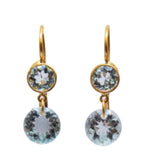 Marie Helene de Taillac Extra Small Aquamarine Incandescence Hook Earrings - Vermillion