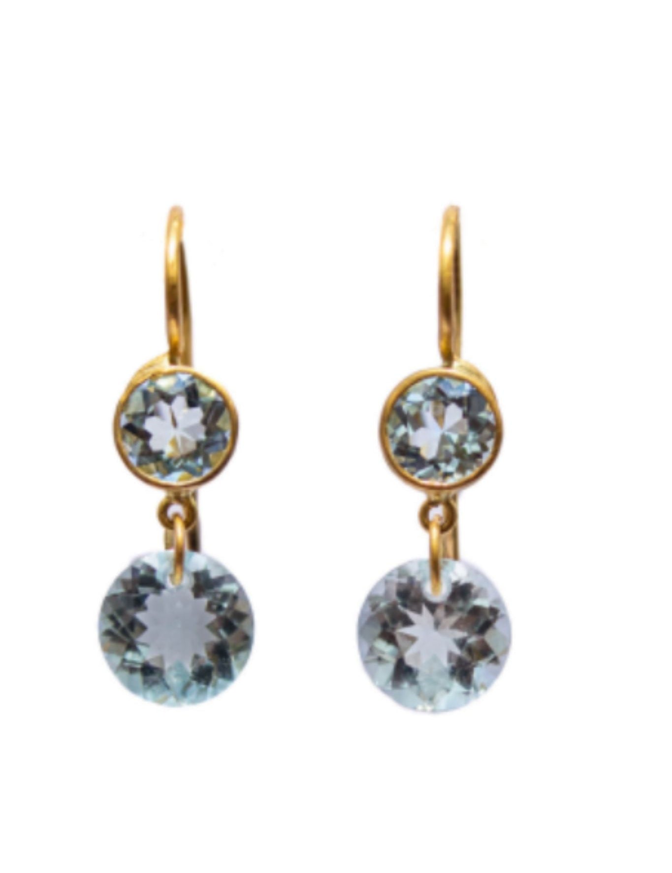 Marie Helene de Taillac Extra Small Aquamarine Incandescence Hook Earrings - Vermillion