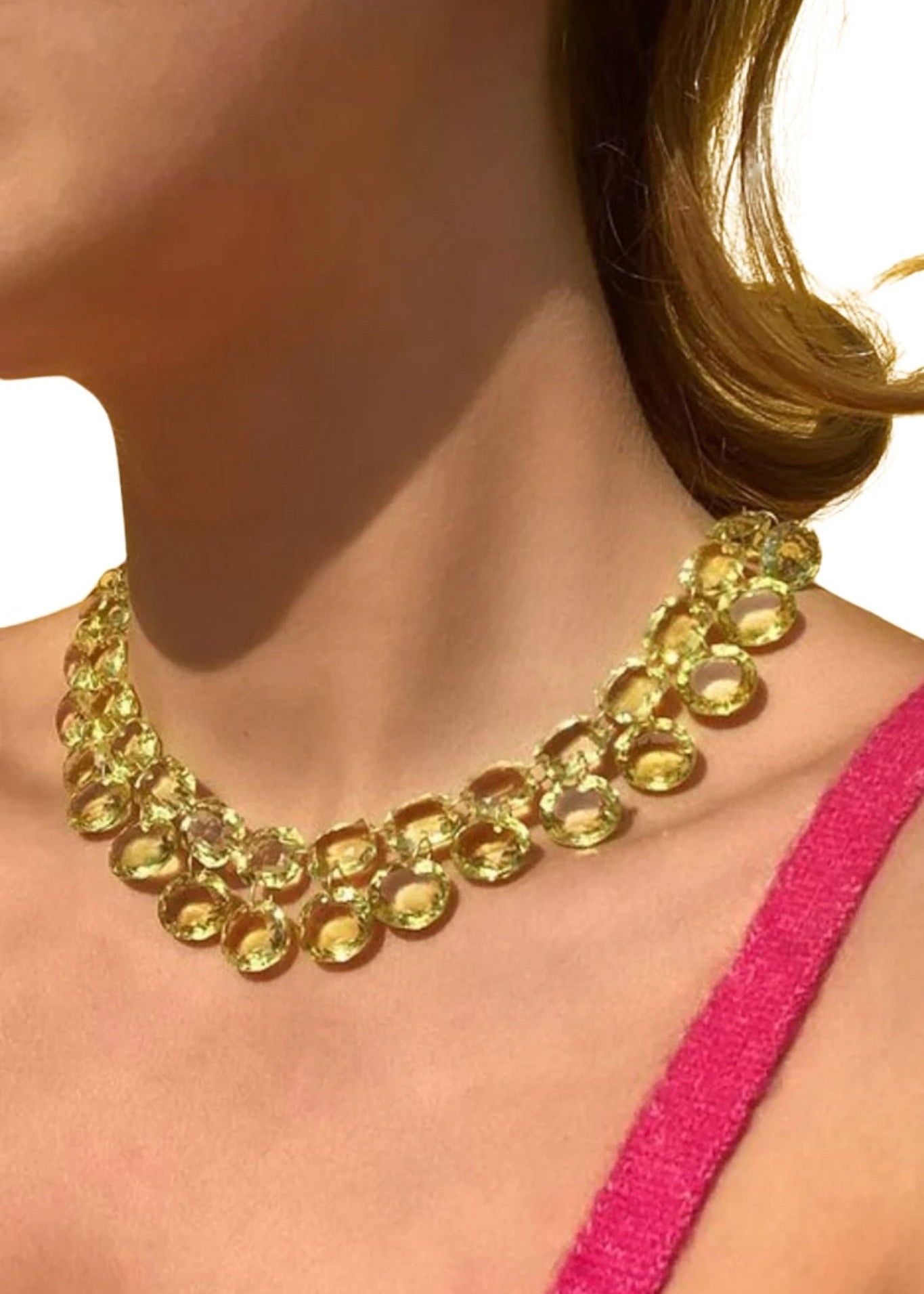 Marie Helene de Taillac Green Quartz Favorite Necklace - Vermillion