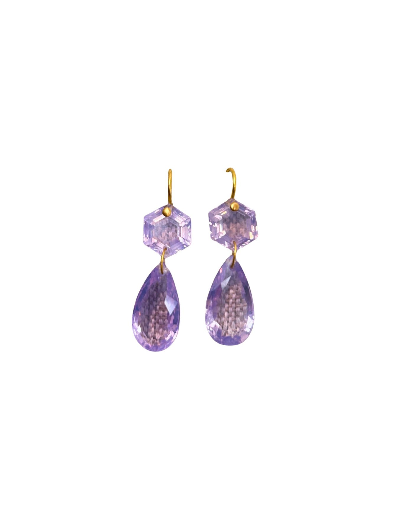 Marie Helene de Taillac Lavender Quartz Bianca Earrings - Vermillion