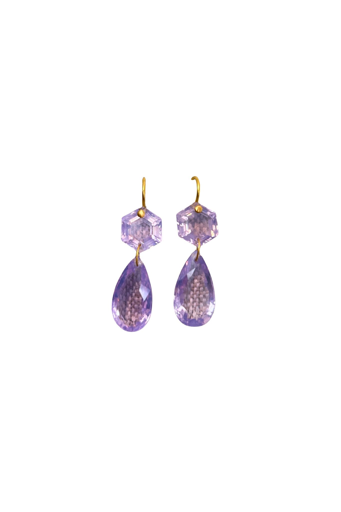 Marie Helene de Taillac Lavender Quartz Bianca Earrings - Vermillion