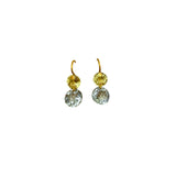 Marie Helene de Taillac Lemon Quartz & Green Quartz XS Gem Incandescence Earrings - Vermillion