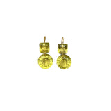 Marie Helene de Taillac Lemon Quartz Square Incandescence Earrings - Vermillion