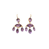 Marie Helene de Taillac Marquise D'Estrees Amethyst Earrings - Vermillion