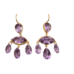 Marie Helene de Taillac Marquise D'Estrees Amethyst Earrings - Vermillion