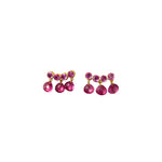 Marie Helene de Taillac Pink Tourmaline and Sapphire Briolette Pendeloque Earrings - Vermillion