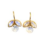 Marie Helene de Taillac Rainbow Moonstone Apple Earrings - Vermillion