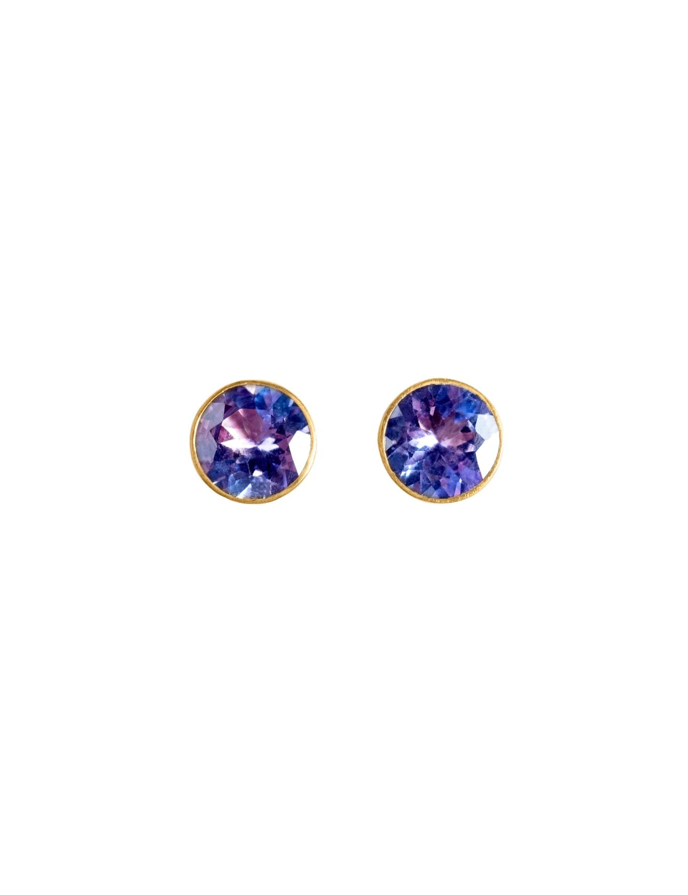 Marie Helene de Taillac Tanzanite Bindi Stud Earrings - Vermillion