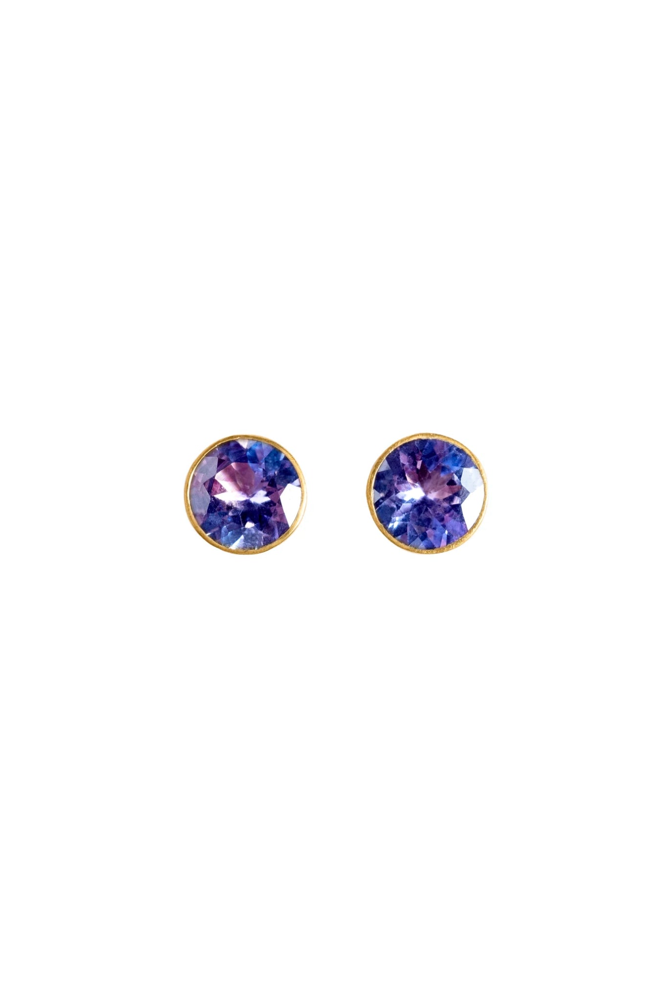 Marie Helene de Taillac Tanzanite Bindi Stud Earrings - Vermillion