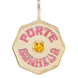Marlo Laz Mini Porte Bonheur Charm Citrine - Vermillion