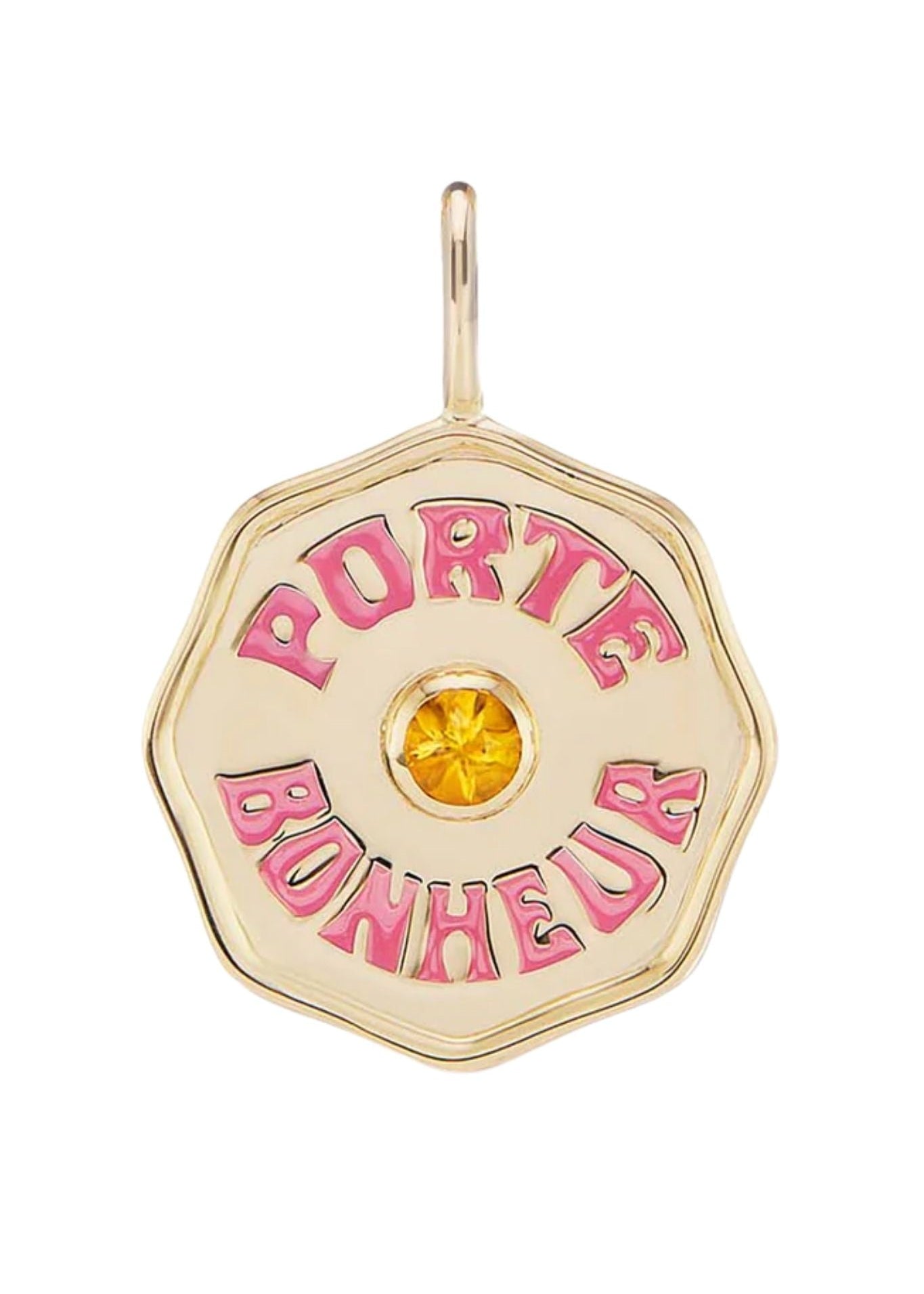 Marlo Laz Mini Porte Bonheur Charm Citrine - Vermillion