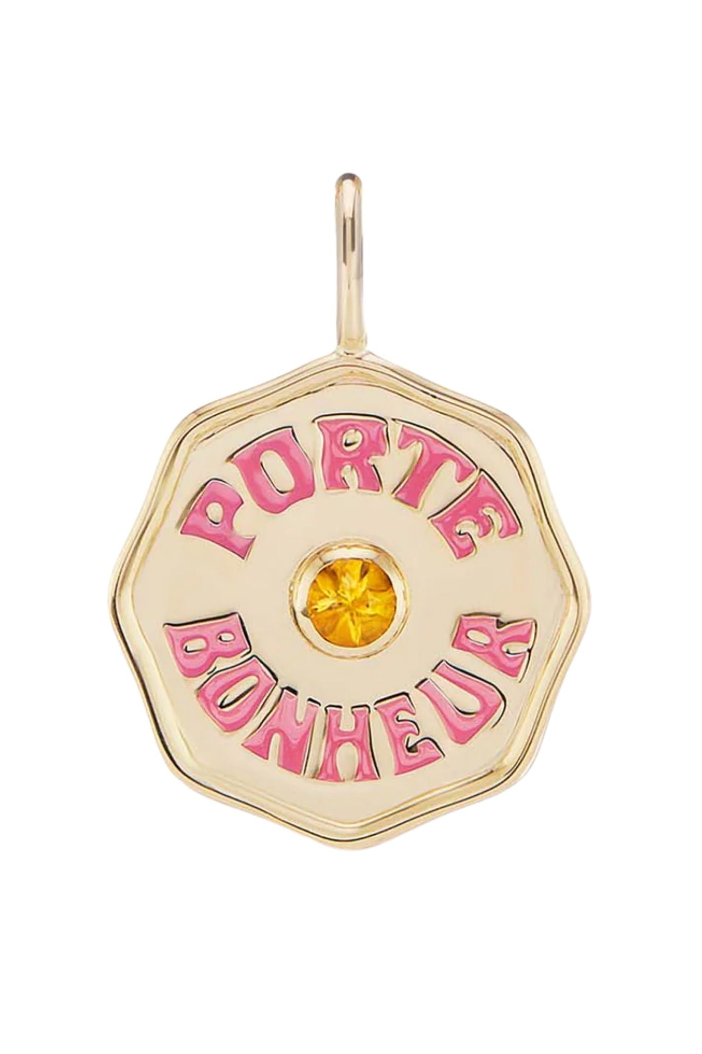 Marlo Laz Mini Porte Bonheur Charm Citrine - Vermillion