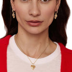 Marlo Laz YG Small Southwestern Heart Charm - Vermillion