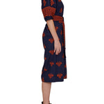 Megan Park Aria Embroidered Poplin Dress - Vermillion