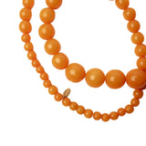 Megan Park Graded Resin Bead Necklace - Vermillion