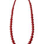 Megan Park Graded Resin Bead Necklace - Vermillion